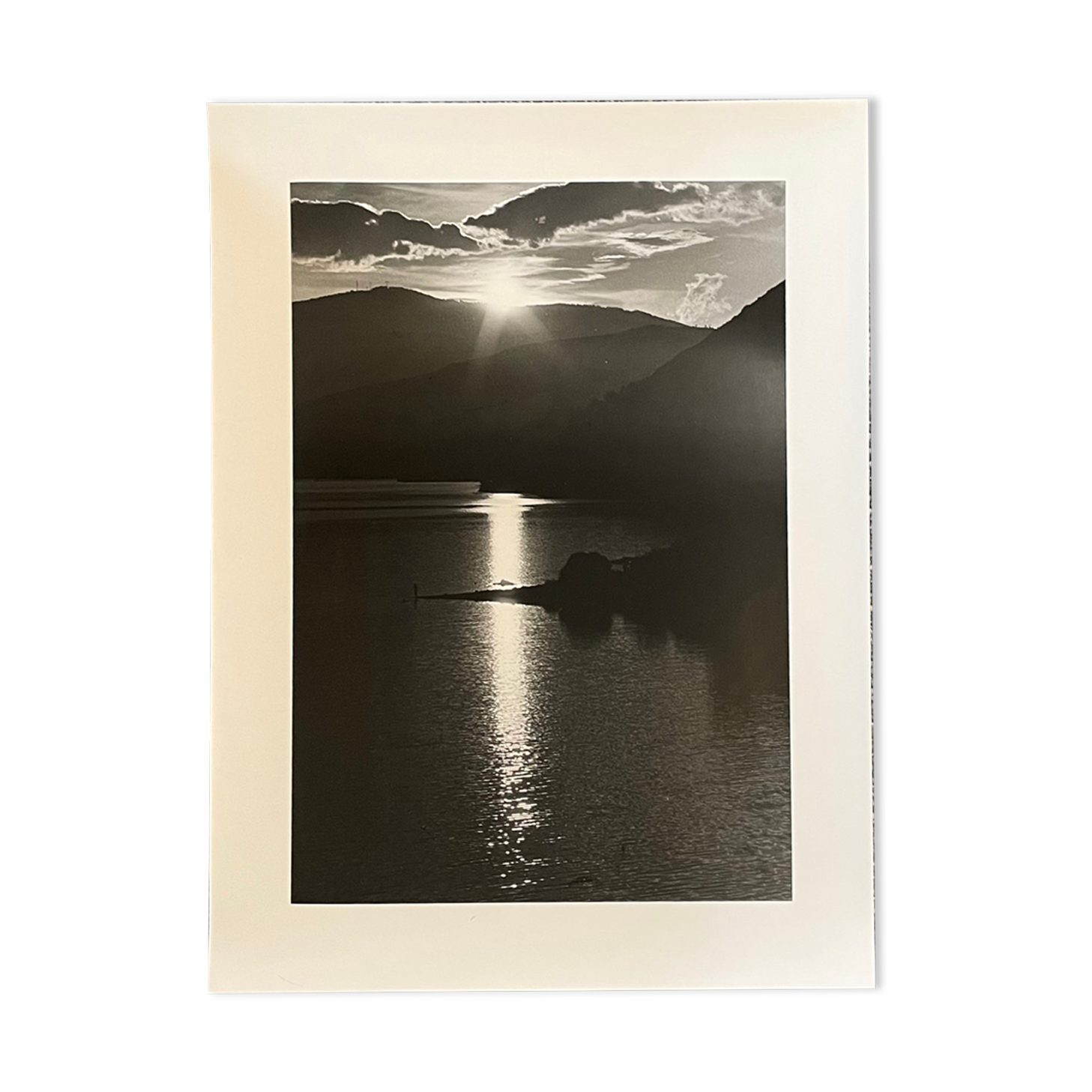 Photograph black and white silver print circa 1970 seascape