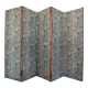 Wood and cashmere fabric screen