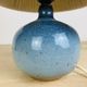 Blue ceramic ball lamp by Willy Dougoud