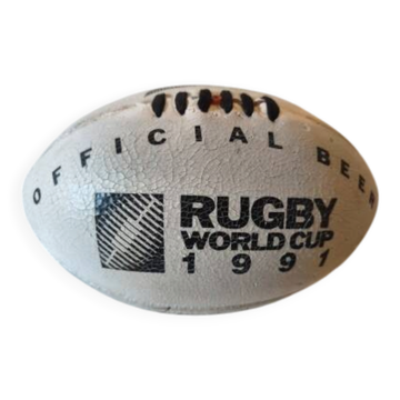 Ballon de rugby officiel coupe du monde 91 all blacks signé
