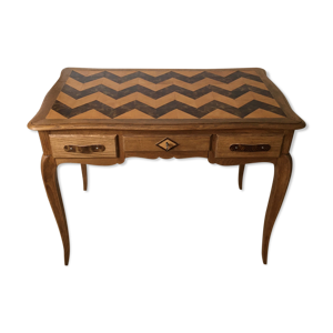 bureau bois et cuir