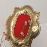 Candlestick mirror made of solid brass
