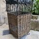 Iron and wicker umbrella carrier