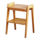 Bedside or side table with compass legs.