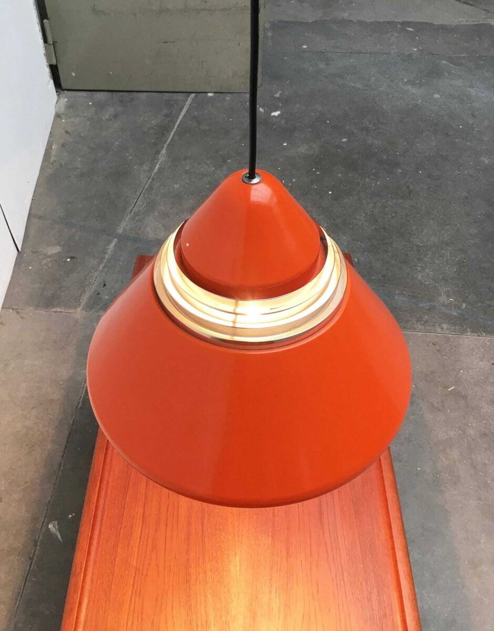 Vintage German Hanging Lamp Space Age Model 5535 by Alfred Kalthoff for Staff