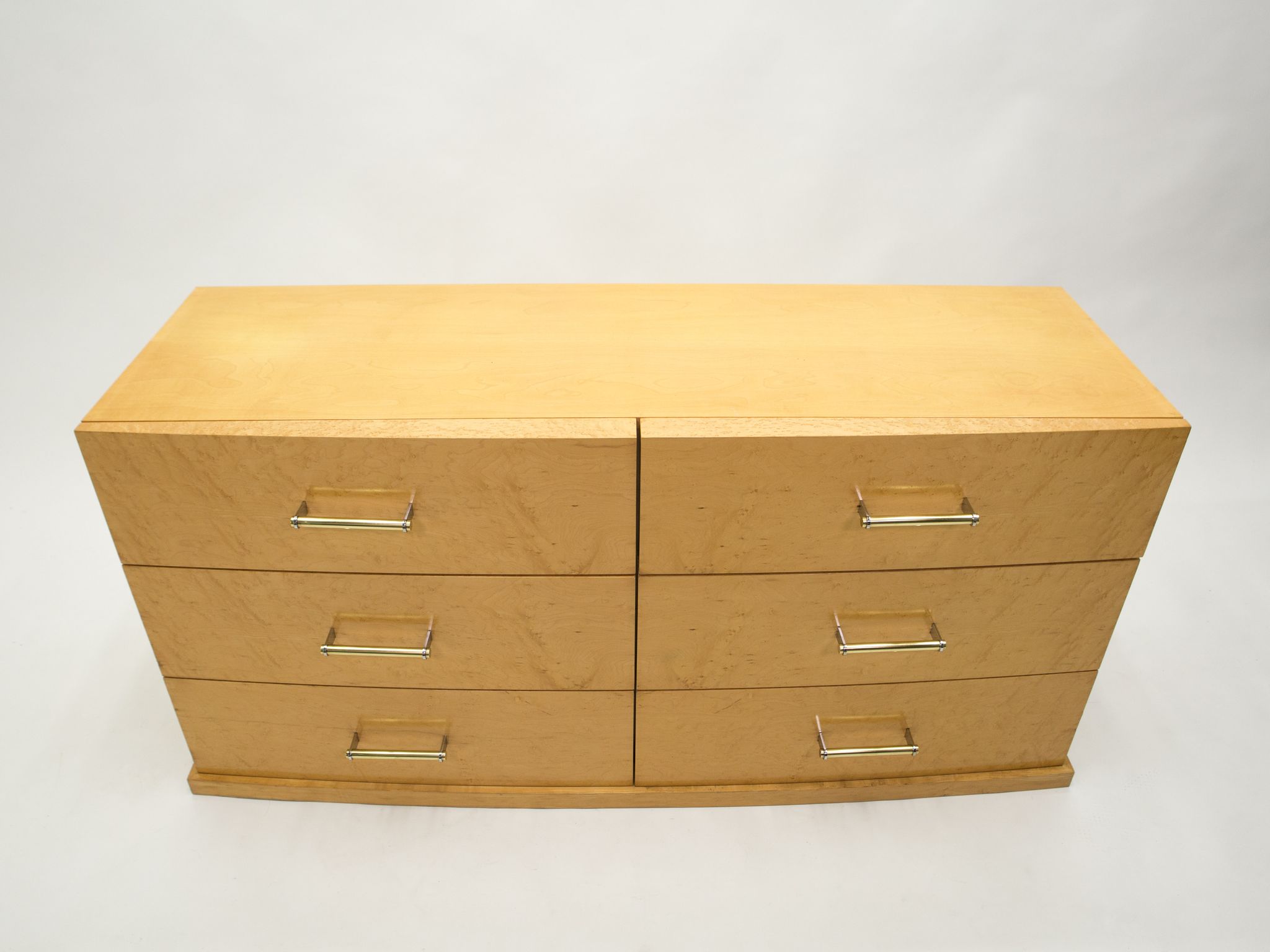 Commode art déco en sycomore poignées laiton années 1940