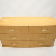 Commode art déco en sycomore poignées laiton années 1940