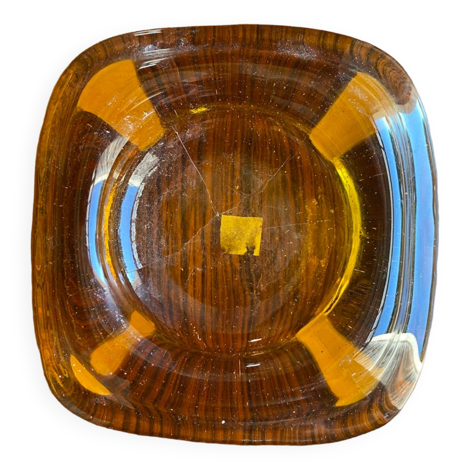 Cendrier en verre année 1970 italien