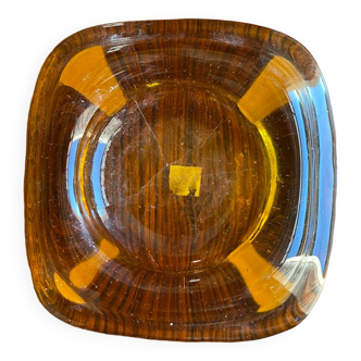 Italian glass ashtray year 1970