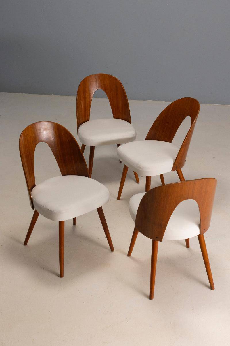 Set of four dining chairs, Antonín Šuman, 1960s, Czechoslovakia