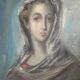 Portrait painting woman signed