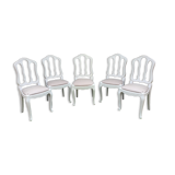 Lot de 5 chaises anciennes en chêne
