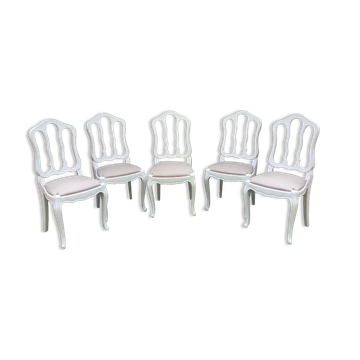 Lot of 5 old oak chairs