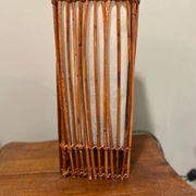 Lampe vintage en osier