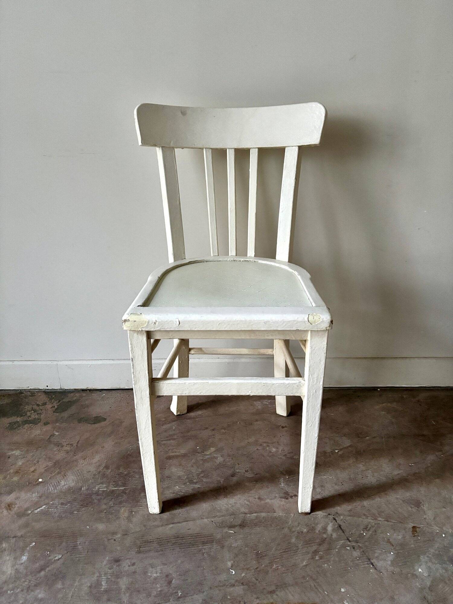 White wooden bistro chair