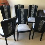 Set of 2 renovated wooden chairs