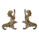 Gilded bronze chenets from the 19th century