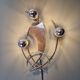 Large chrome metal wall lamp, 1970s