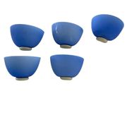 Appliques Italiennes en Verre Bleu Ensemble de 5