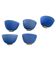 Appliques Italiennes en Verre Bleu Ensemble de 5