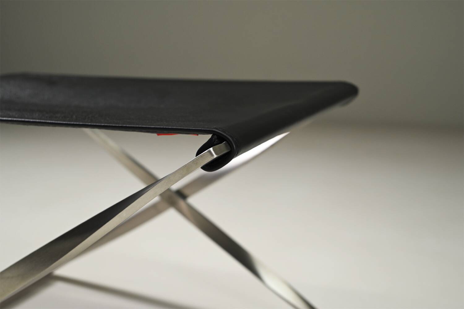 Folding stool PK91 by Poul Kjærholm for Fritz Hansen, 1960s Denmark.