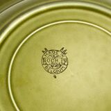 Assiettes Boch Trianon vert olive, années 60