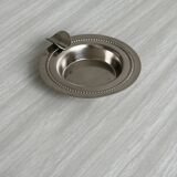 Small ashtray in shiny silver metal