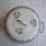 Soup bowl Saint Amand, green pattern - model 4025
