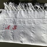 Monogram towel AB honeycomb cotton fringed old
