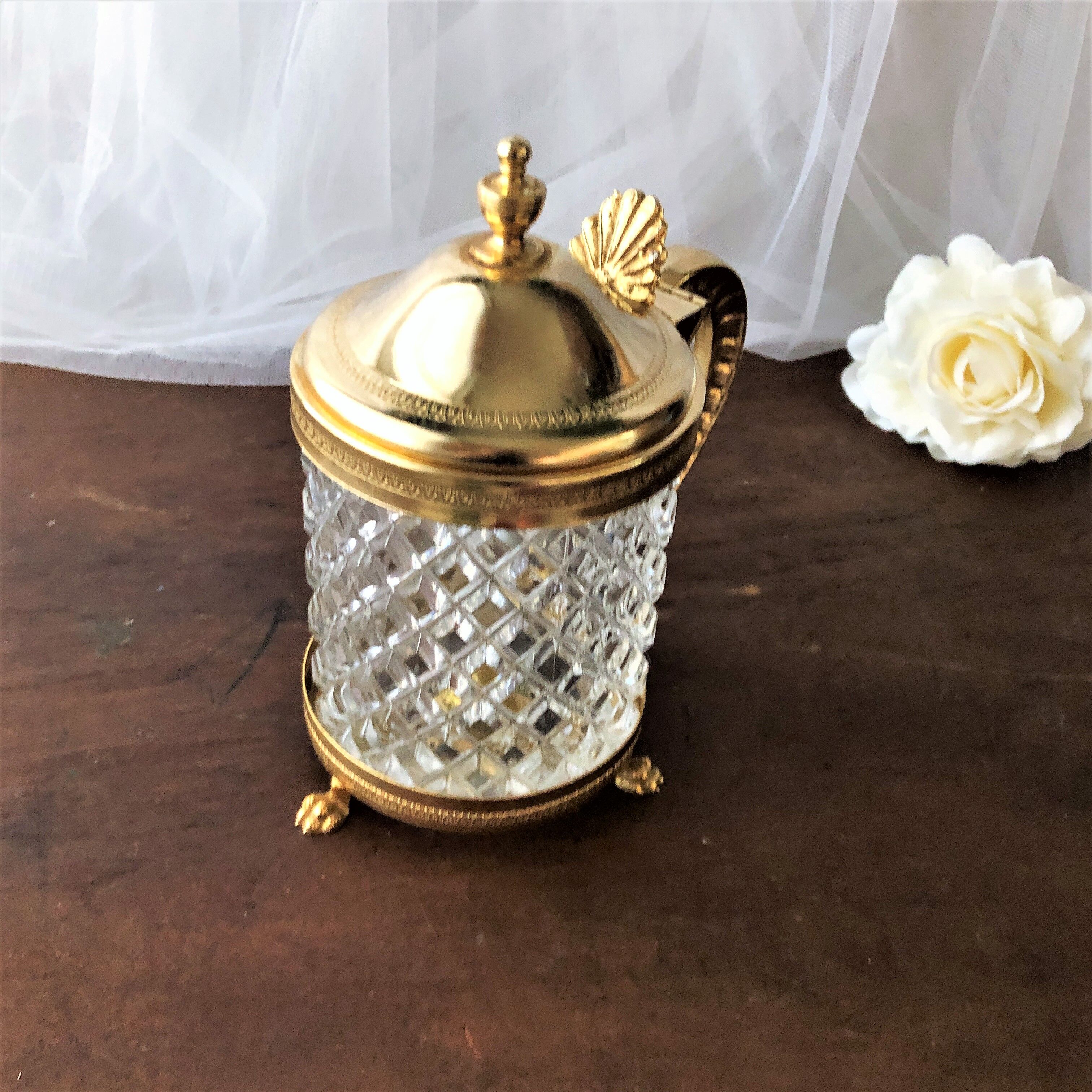 Candy box glass and brass