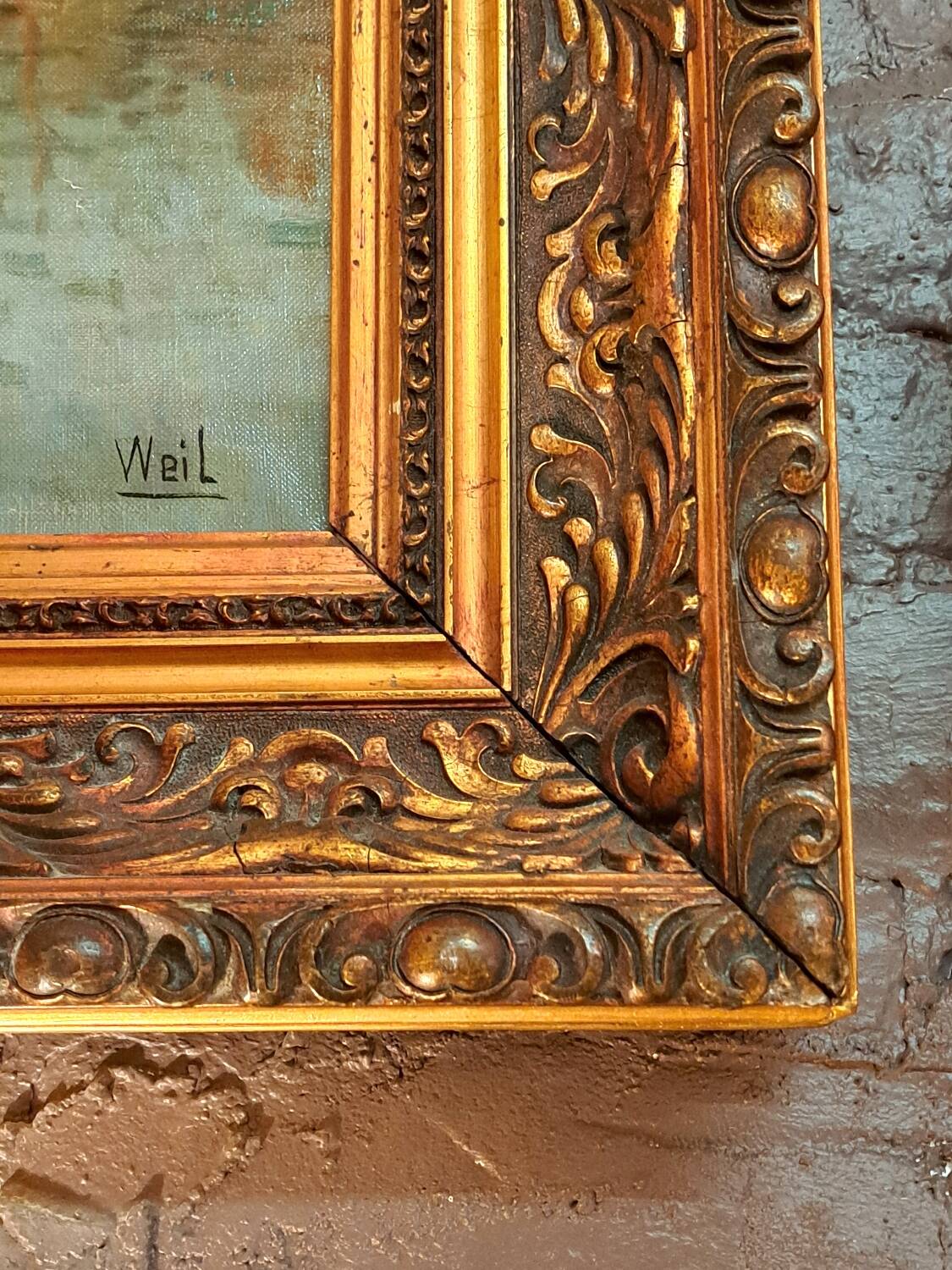 Painting by Fernand Weil "Seen on the port"