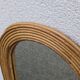Vintage bamboo rattan mirror 1960 Italy