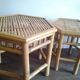 Table gigogne rotin bambou vintage