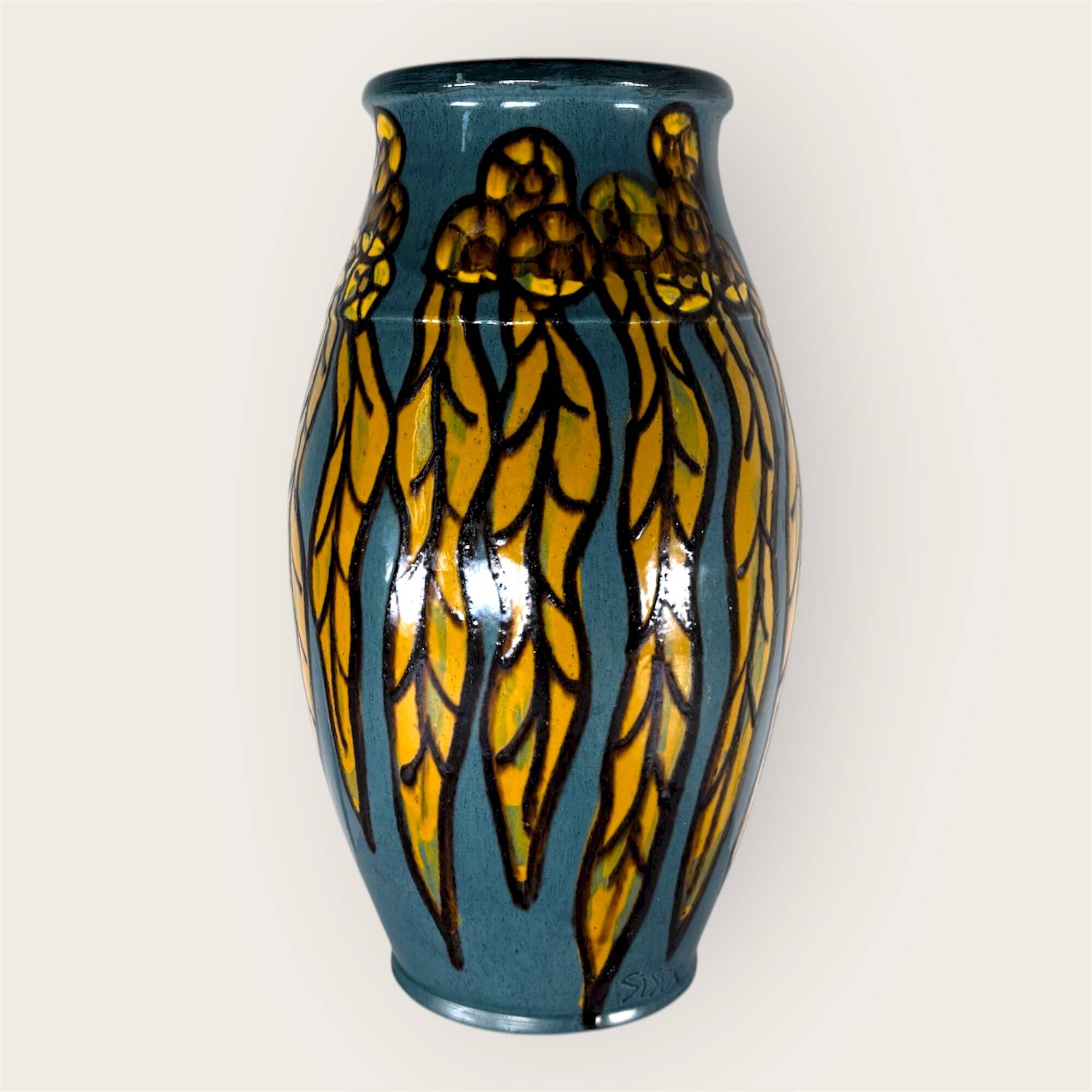 Art Deco ceramic vase, France, Emile Simonod, SISPA, 1930