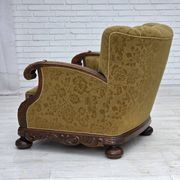 Fauteuil danois en laine et chêne massif, années 1960