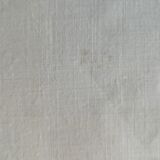 Round off-white tablecloth embroidered with grey flowers with 8 matching napkins - festive table