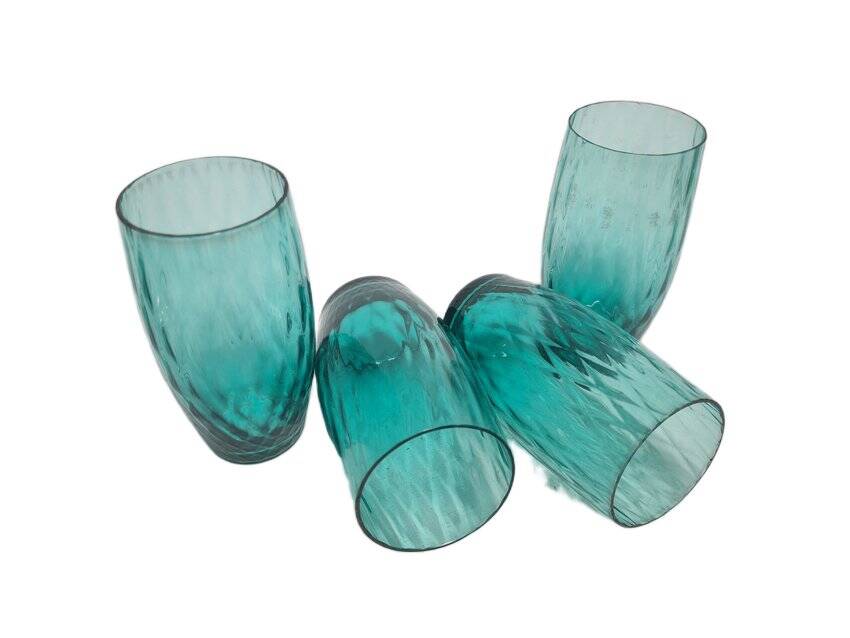 Vintage cocktail glasses by Sarnecki for Krosno Glassworks, Poland, 1970s, set of 4