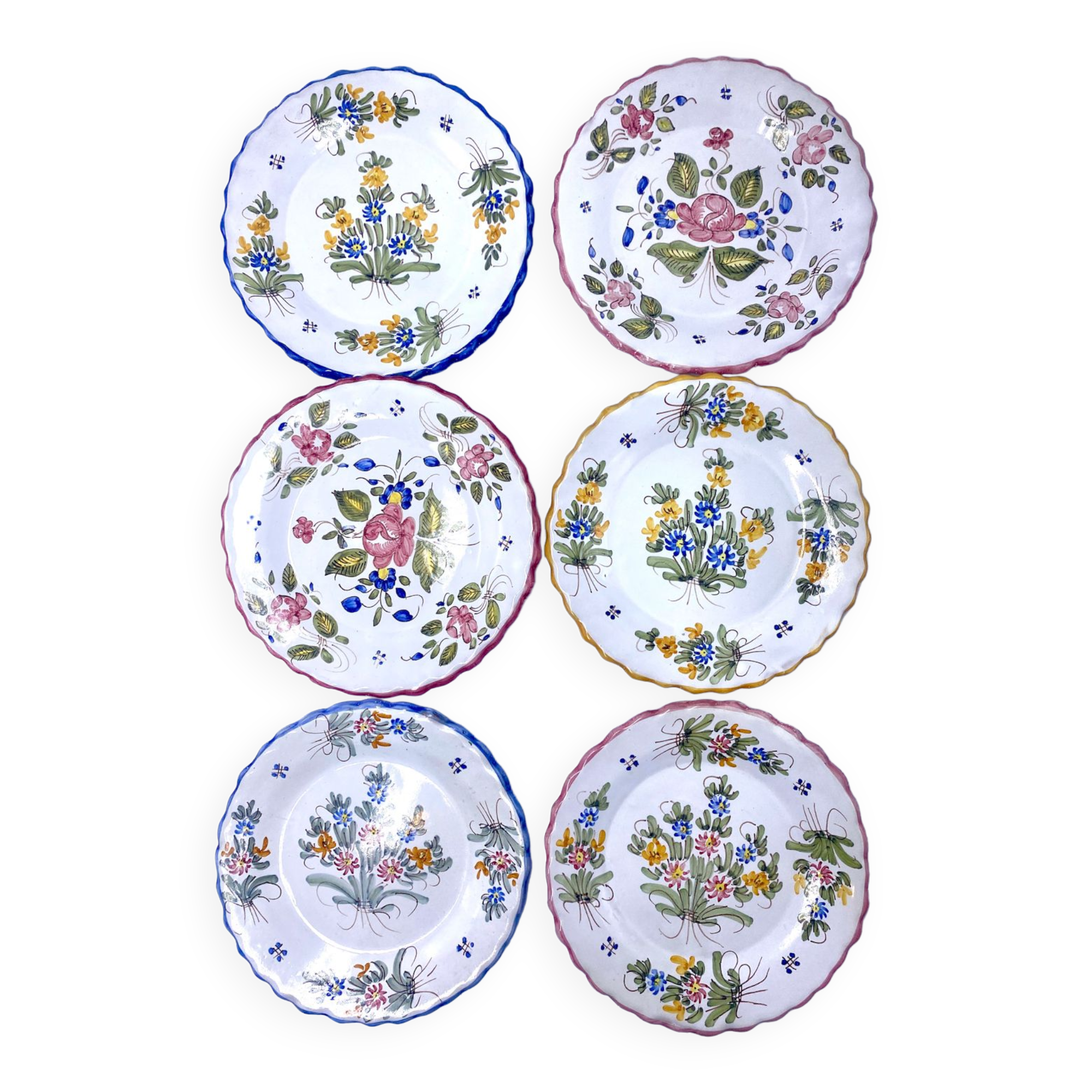 6 vintage plates Martres Tolosane Jodra Noirmoutier