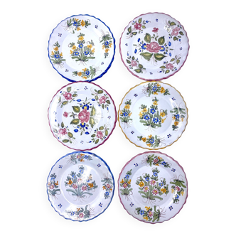 6 vintage plates Martres Tolosane Jodra Noirmoutier