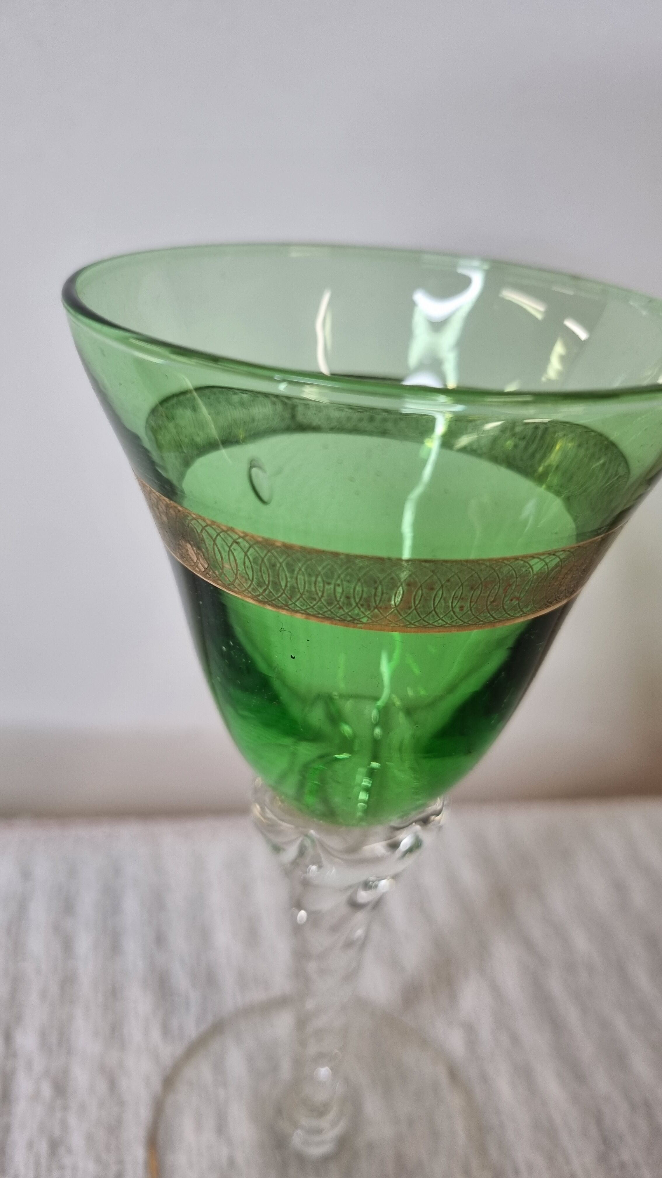 6 Murano wine glasses