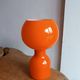 Lampe champignon Space Age en verre opalin orange 1970