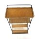 Scandinavian rattan magazine rack, Sweden, 1950s