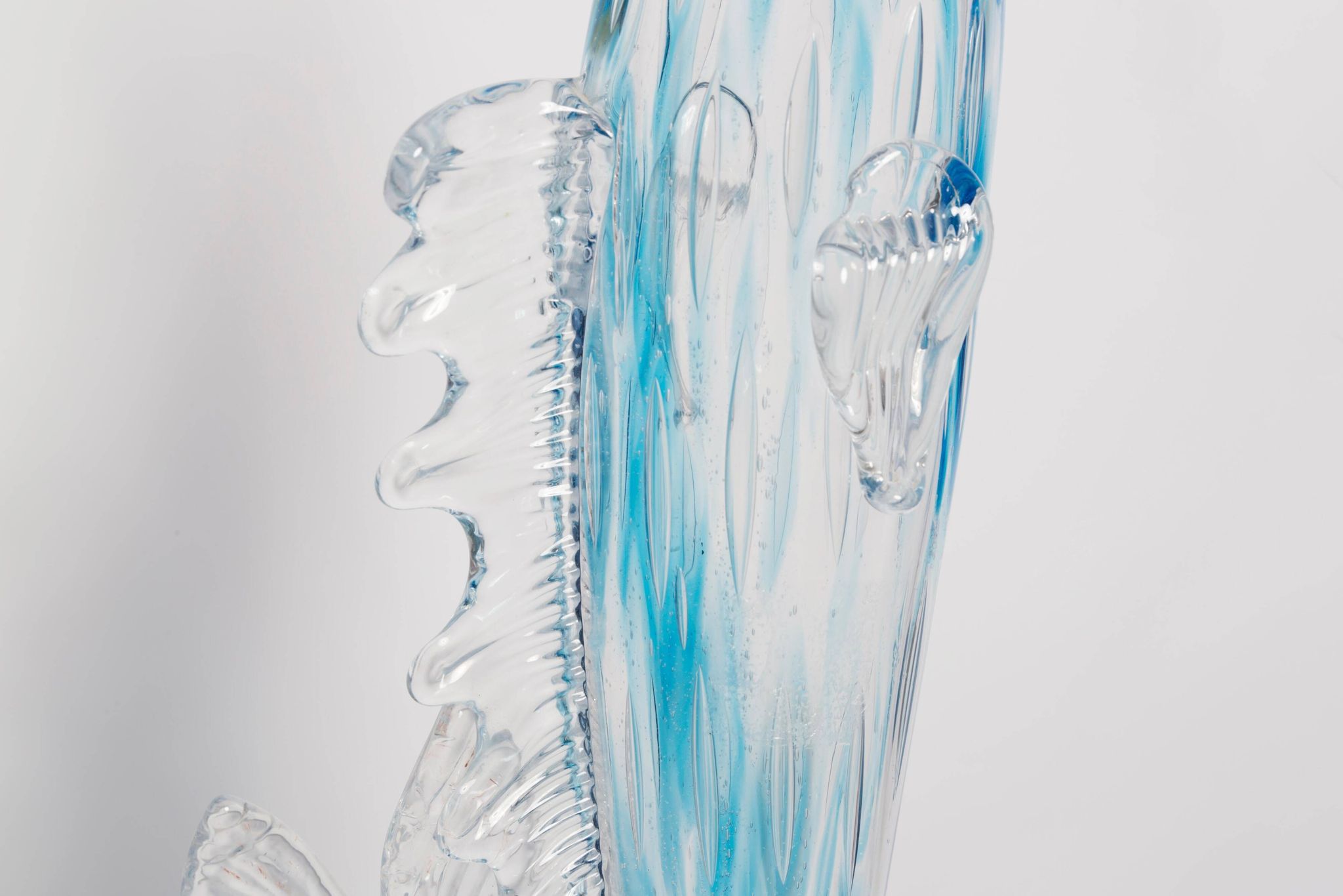 Mid-Century Fish Table Lamp in Glass, France, 1960s