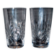 Set of 2 junon water juice glasses in cut crystal cristallerie lorraine lemberg
