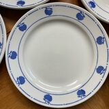Blue apple dessert plates