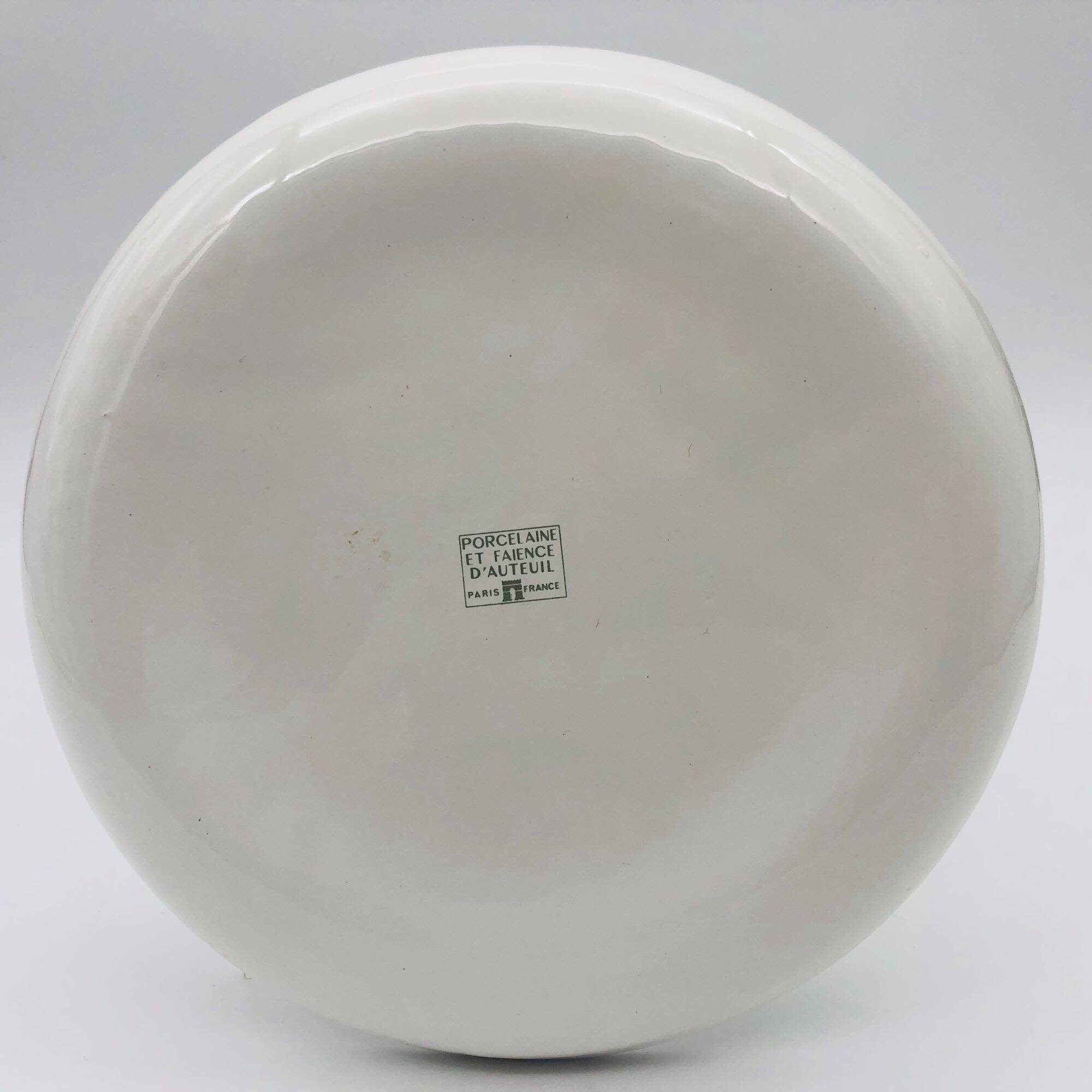 6 Bourguignonne fondue plates, Porcelain and Earthenware from Auteuil - Paris.