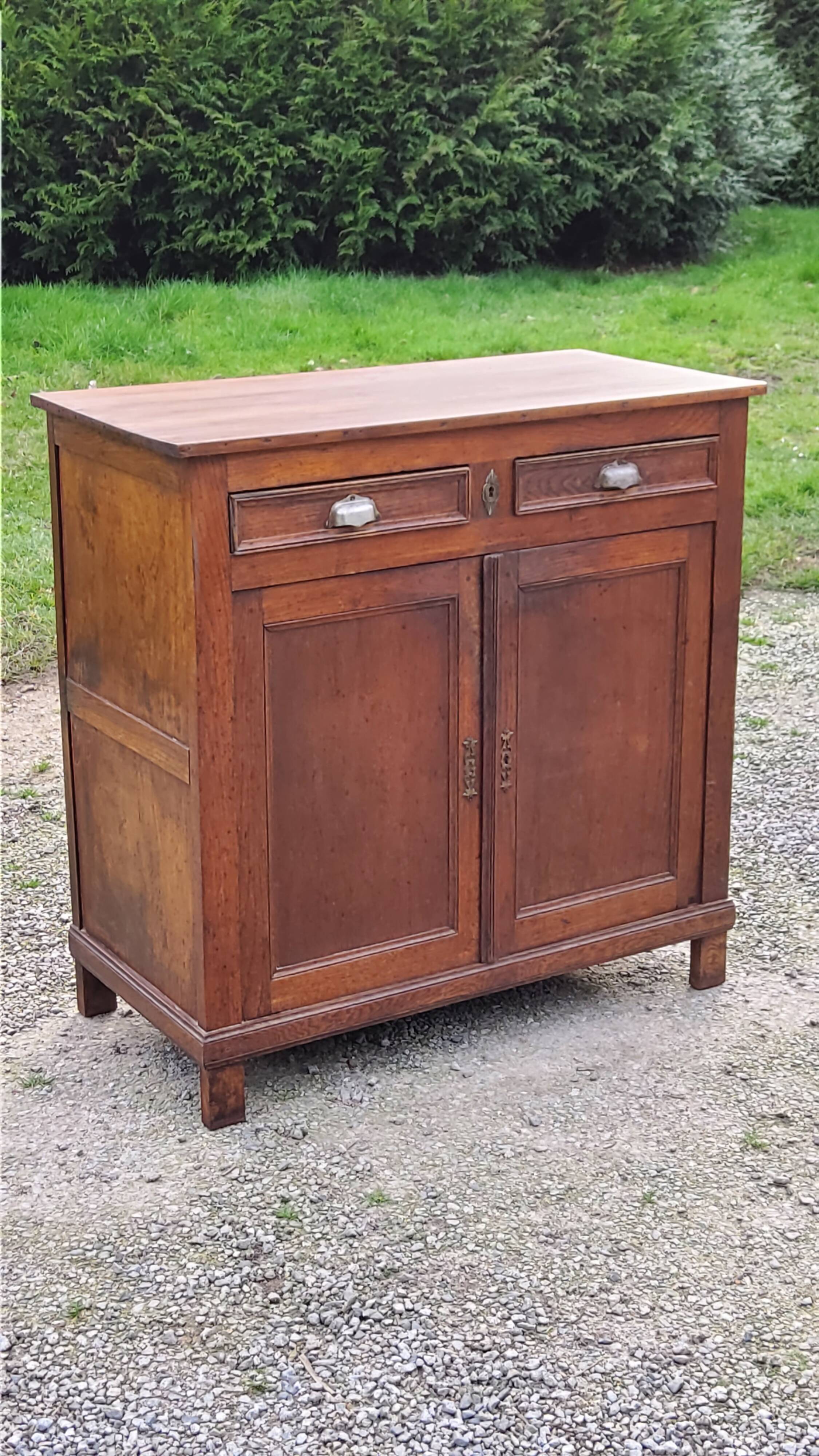 Parisian sideboard in solid oak and solid poplar early 20th century