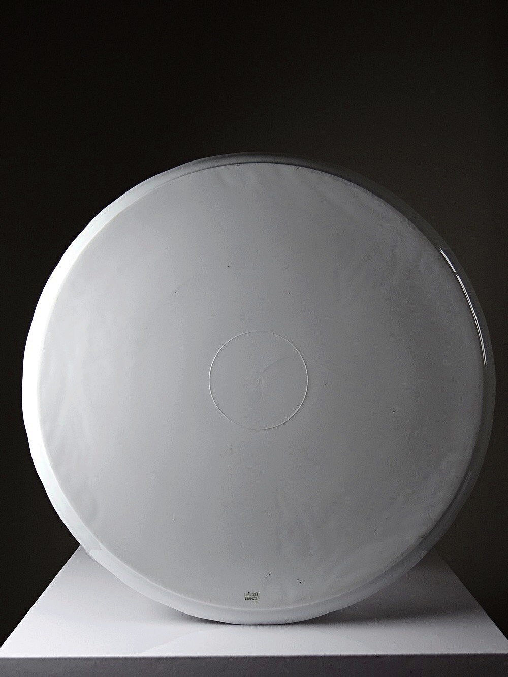 Vintage/antique large pie dish fine white Limoges porcelain.