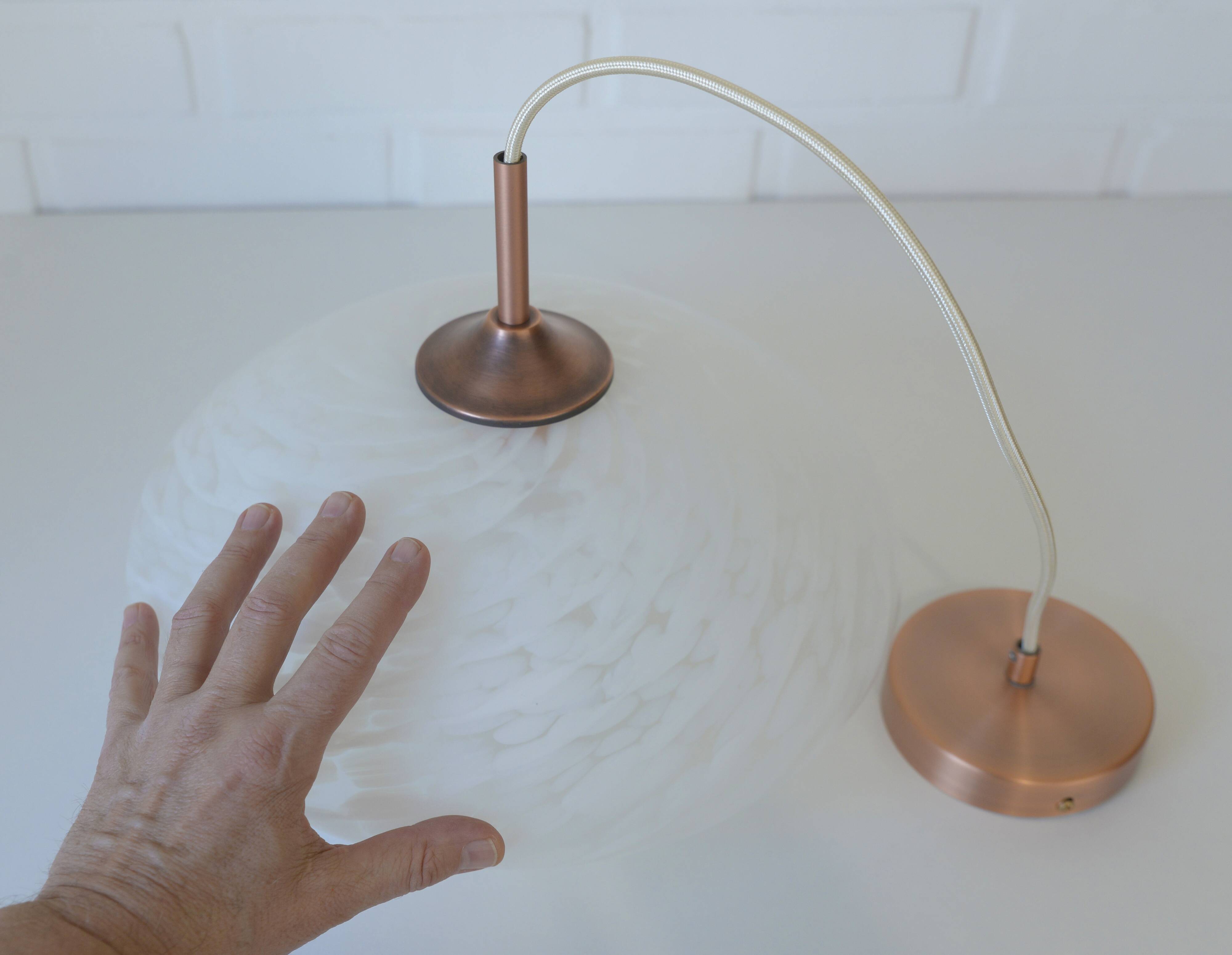 Vintage chandelier / Murano glass hanging lamp / Unique light fixture / Pendant light / Italy 1980s