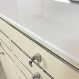 Armoire de dentiste médical industriel sur roues Allemagne 1950s